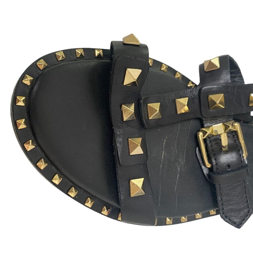 ASH Pacific Gladiator Sandals Size 6 Black Studded Strappy Womens Flats - Picture 16 of 16